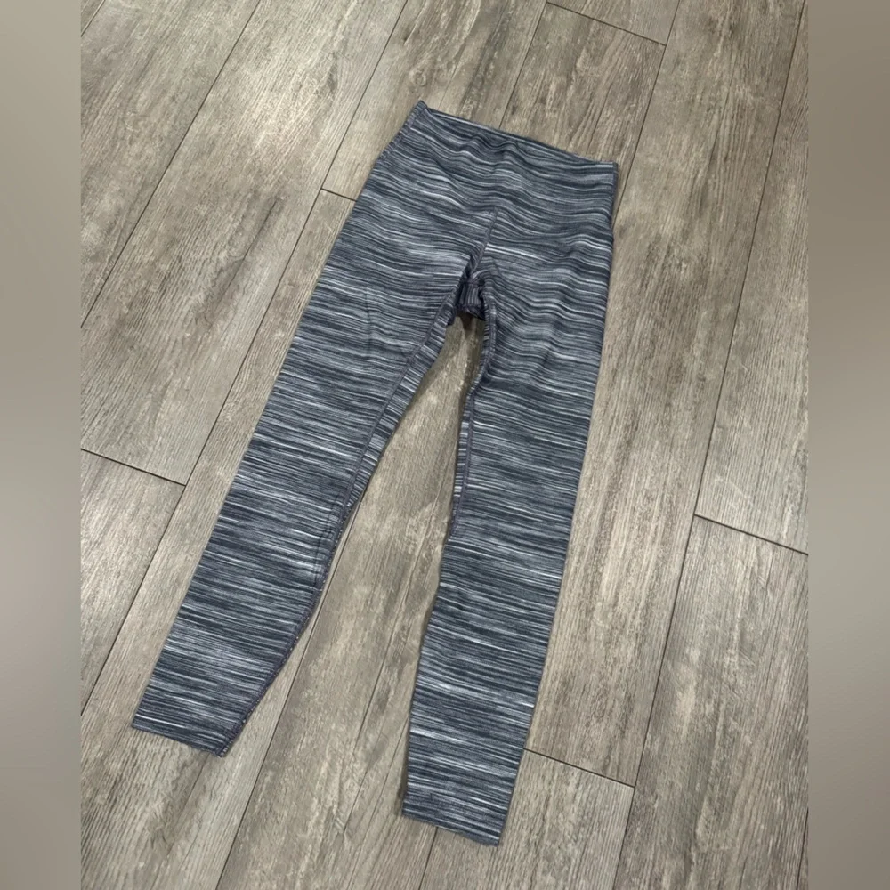 Lululemon Athletica Blue Striped Leggings